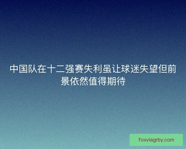 中国队在十二强赛失利虽让球迷失望但前景依然值得期待